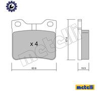 BRAKE PAD SET DISC BRAKE 22-0192-1 FOR PEUGEOT DHW /DHX /DHY 1.9L LFZ 1.8L 4cyl