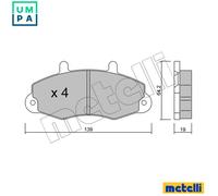 Brake pads 22-0194-0 METELLI for FORD TRANSIT Bus TRANSIT Van