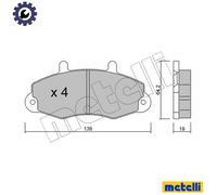 Brake pads 22-0194-0 METELLI for FORD TRANSIT Bus TRANSIT Van
