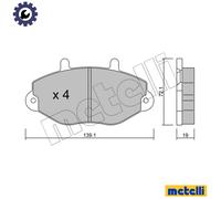 Brake pads 22-0195-0 METELLI for FORD TRANSIT Bus TRANSIT Van