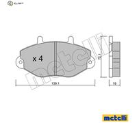 Brake pads 22-0195-0 METELLI for FORD TRANSIT Bus TRANSIT Van