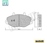 Brake pads 22-0195-0 METELLI for FORD TRANSIT Bus TRANSIT Van
