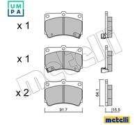 BRAKE PAD SET DISC BRAKE 22-0196-0 FOR KIA FORD USA MAZDA 121/METRO FAMILIA/IV