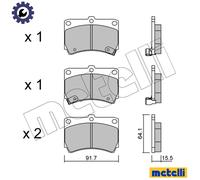BRAKE PAD SET DISC BRAKE 22-0196-0 FOR KIA FORD USA MAZDA 121/METRO FAMILIA/IV