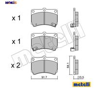 BRAKE PAD SET DISC BRAKE 22-0196-0 FOR KIA FORD USA MAZDA 121/METRO FAMILIA/IV