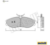Brake pads 22-0198-0 METELLI for NISSAN FORD