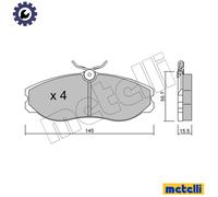 BRAKE PAD SET DISC BRAKE 22-0198-0 FOR FORD NISSAN TERRANO/II/Van LARGO 2.4L