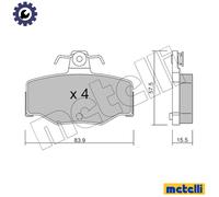 BRAKE PAD SET DISC BRAKE 22-0199-0 FOR NISSAN TINO/ALMERA SENTRA/II/Hatchback