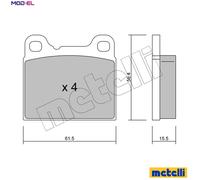 Brake pads 22-0200-0 METELLI for VOLVO 740 760 740 Kombi 760 Kombi 940 940 Kombi