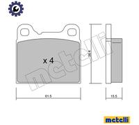 Brake pads 22-0200-0 METELLI for VOLVO 740 760 740 Kombi 760 Kombi 940 940 Kombi