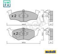 Brake pads 22-0206-0 METELLI for VW SEAT SKODA