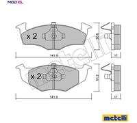 Brake pads 22-0206-0 METELLI for VW SEAT SKODA