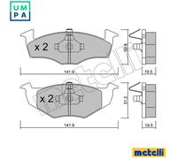 BRAKE PAD SET DISC BRAKE 22-0206-1 FOR VW FLIGHT/CLASSIC JETTA/III DERBY POLO