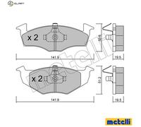 BRAKE PAD SET DISC BRAKE 22-0206-1 FOR VW FLIGHT/CLASSIC JETTA/III DERBY POLO