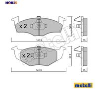 Brake pads 22-0206-2 METELLI for VW SEAT