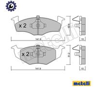 BRAKE PAD SET DISC BRAKE 22-0206-2 FOR VW FLIGHT/CLASSIC DERBY POLO/PLAYA 1.9L