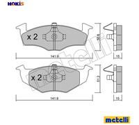 Brake pads 22-0206-2 METELLI for VW SEAT