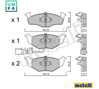 BRAKE PAD SET DISC BRAKE 22-0206-3 FOR SKODA FABIA/Combi VW SEAT IBIZA/Mk 1.2L
