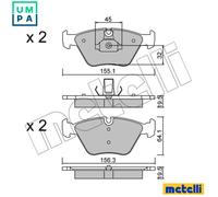 BRAKE PAD SET DISC BRAKE 22-0207-3 FOR BMW Z4/E86/Roadster/E85 X3/SAV/E83 2.0L