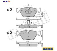 BRAKE PAD SET DISC BRAKE 22-0207-3 FOR BMW Z4/E86/Roadster/E85 X3/SAV/E83 2.0L