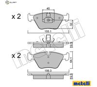 BRAKE PAD SET DISC BRAKE 22-0207-3 FOR BMW Z4/E86/Roadster/E85 X3/SAV/E83 2.0L