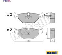Brake pads 22-0210-0 METELLI for BMW 5 5 Touring