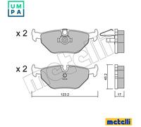 Brake pads 22-0210-0 METELLI for BMW 5 5 Touring