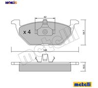 metelligroup 22-0211-0 Brake Pads, Made in Italy