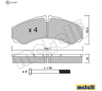 Brake pads 22-0212-0 METELLI for IVECO DAILY II Platform/Chassis DAILY II Van