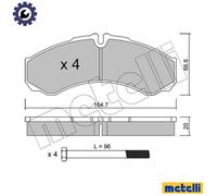 BRAKE PAD SET DISC BRAKE 22-0212-0 FOR IVECO DAILY/II/Van/Platform/Chassis 2.5L