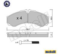 BRAKE PAD SET DISC BRAKE 22-0212-3 FOR IVECO DAILY/III/Bus/SCUDATO/Van 2.8L 4cyl