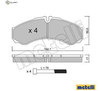 BRAKE PAD SET DISC BRAKE 22-0212-3 FOR IVECO DAILY/III/Bus/SCUDATO/Van 2.8L 4cyl