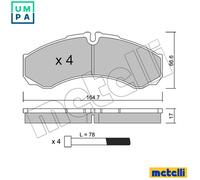 BRAKE PAD SET DISC BRAKE 22-0212-3 FOR IVECO DAILY/III/Bus/SCUDATO/Van 2.8L 4cyl