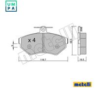 Brake pads 22-0215-0 METELLI for VW AUDI SEAT