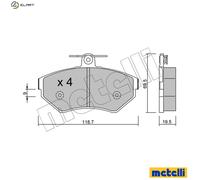 Brake pads 22-0215-0 METELLI for VW AUDI SEAT