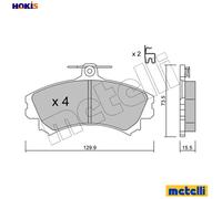 BRAKE PAD SET DISC BRAKE 22-0216-0 FOR MITSUBISHI SPACE/STAR/MPV CARISMA 1.6L