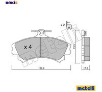 BRAKE PAD SET DISC BRAKE 22-0216-1 FOR MITSUBISHI MIRAGE/VI COLT/CZC SMART