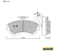 BRAKE PAD SET DISC BRAKE 22-0216-1 FOR MITSUBISHI MIRAGE/VI COLT/CZC SMART