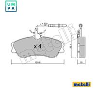BRAKE PAD SET DISC BRAKE 22-0217-0 FOR PEUGEOT PARTNER/Platform/Chassis/MPV 1.4L