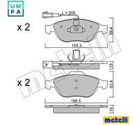 BRAKE PAD SET DISC BRAKE 22-0220-0 FOR ALFA ROMEO LANCIA AR 32201 1.7L 4cyl 156