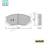 BRAKE PAD SET DISC BRAKE 22-0221-0 FOR MITSUBISHI LIBERO/V MIRAGE/Hatchback 1.3L