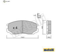 BRAKE PAD SET DISC BRAKE 22-0221-1 FOR MITSUBISHI MIRAGE/Hatchback/V LIBERO 1.3L