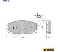 BRAKE PAD SET DISC BRAKE 22-0221-1 FOR MITSUBISHI MIRAGE/Hatchback/V LIBERO 1.3L