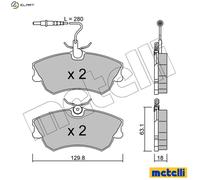 BRAKE PAD SET DISC BRAKE 22-0222-0 FOR RENAULT ESPACE/III/Mk G8T716/714 2.2L