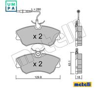 BRAKE PAD SET DISC BRAKE 22-0222-0 FOR RENAULT ESPACE/III/Mk G8T716/714 2.2L