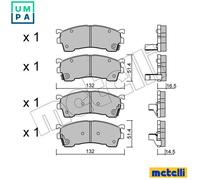 BRAKE PAD SET DISC BRAKE 22-0223-0 FOR FORD USA PROBE/II/Mk MAZDA MX-6 2.0L 6cyl