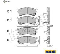 BRAKE PAD SET DISC BRAKE 22-0223-0 FOR FORD USA PROBE/II/Mk MAZDA MX-6 2.0L 6cyl