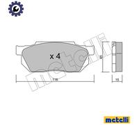 Brake pads 22-0247-0 METELLI for HONDA CIVIC MK IV Hatchback ACCORD II Hatchback