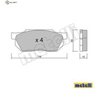 Brake pads 22-0247-0 METELLI for HONDA CIVIC MK IV Hatchback ACCORD II Hatchback