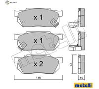 BRAKE PAD SET DISC BRAKE 22-0247-1 FOR HONDA CIVIC/MK/III/Hatchback/Shuttle/